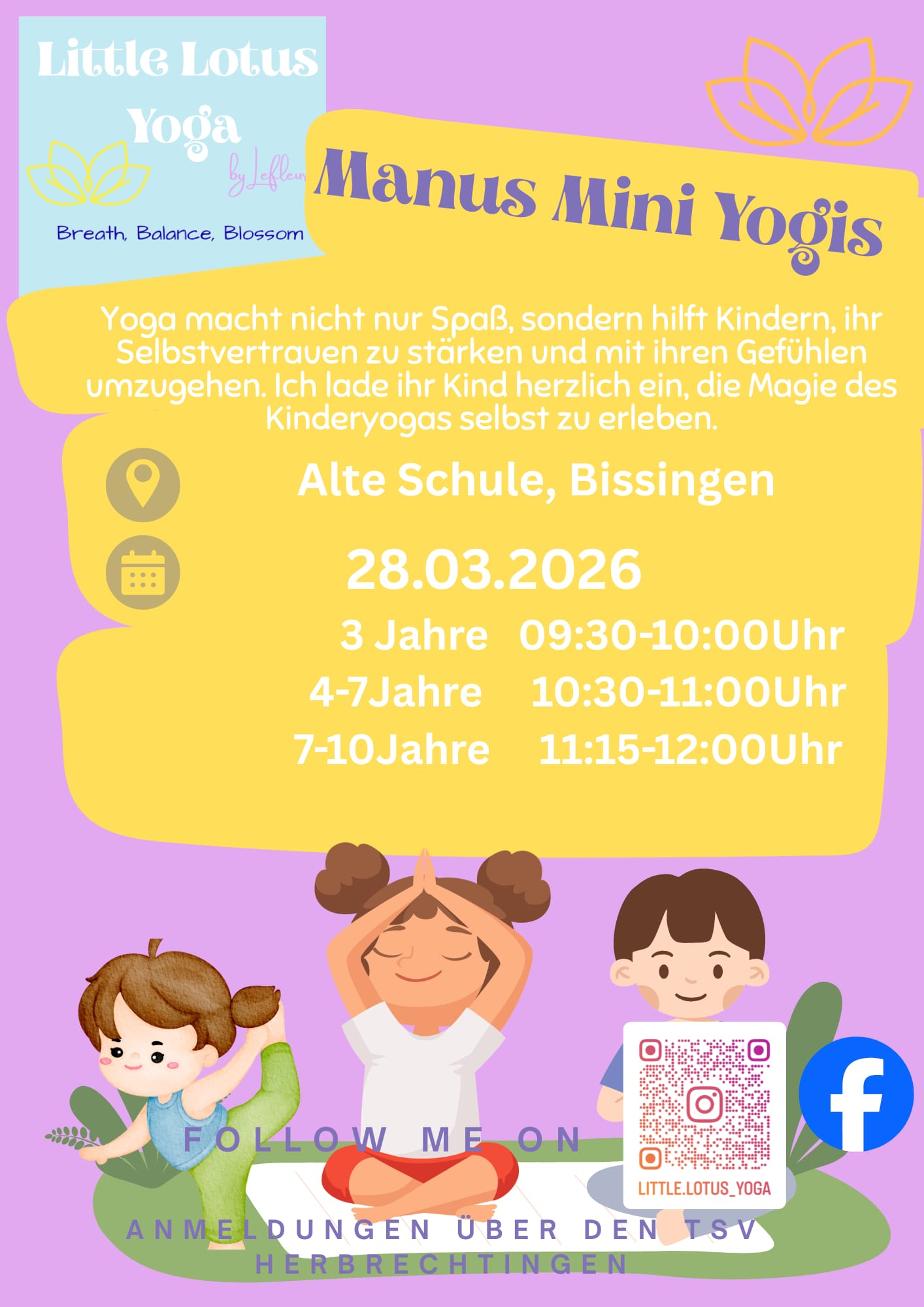 Flyer Manus Mini Yogis