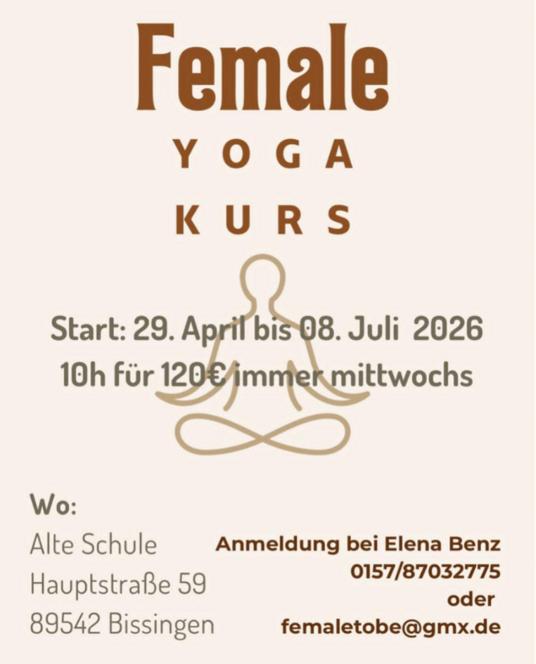 Flyer Female Yoga Kurs